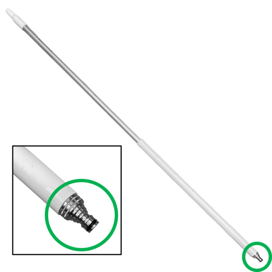 Aluminium skaft m/vanngjennomløp 150 cm